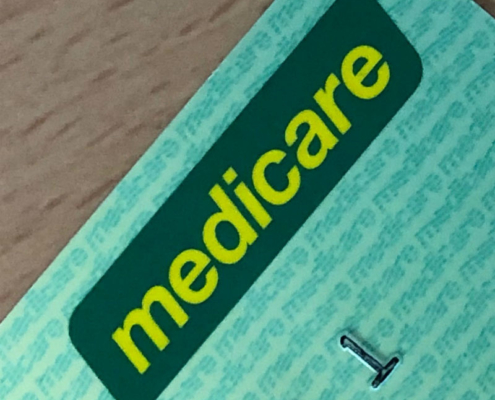 Medicare logo on an Australian Medicare card