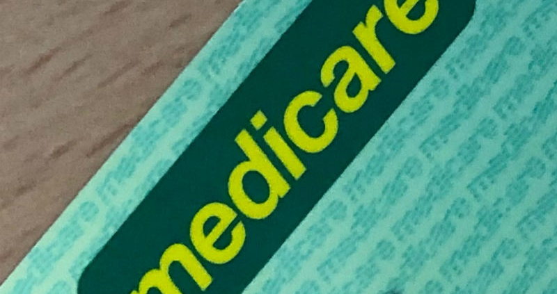 Medicare logo on an Australian Medicare card